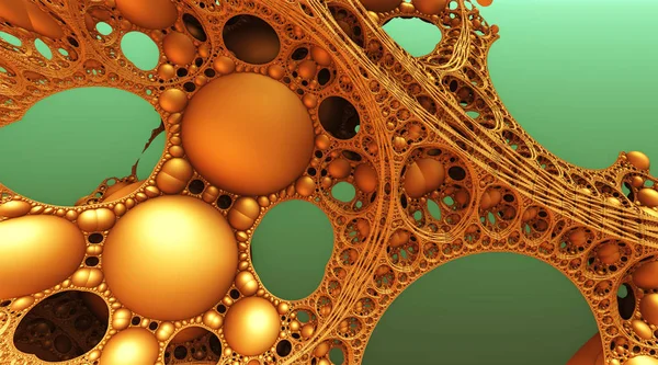 抽象的な背景 素晴らしい3D金構造 — ストック写真