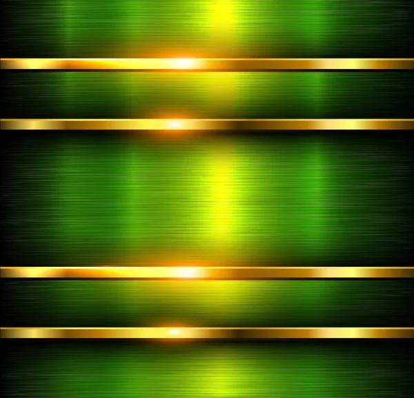 Metal Background Green Vector Steel Polished Plate Texture — Stock Vector