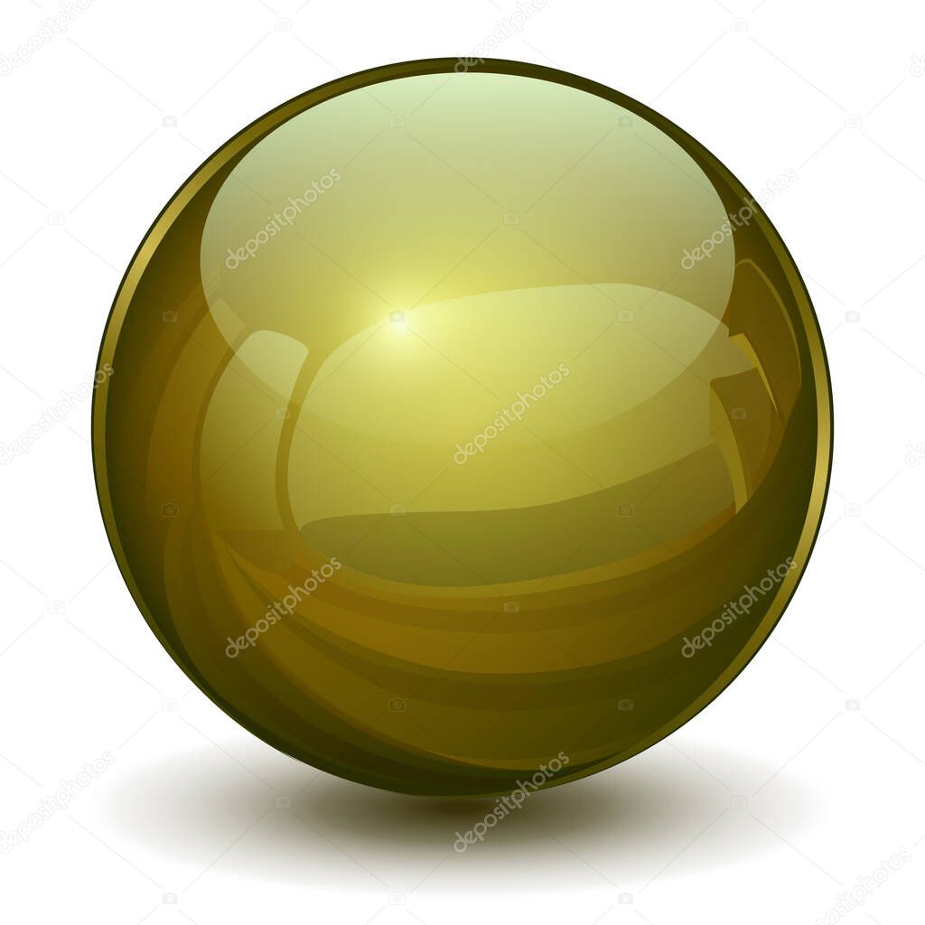 3D glass sphere, vector illustration.