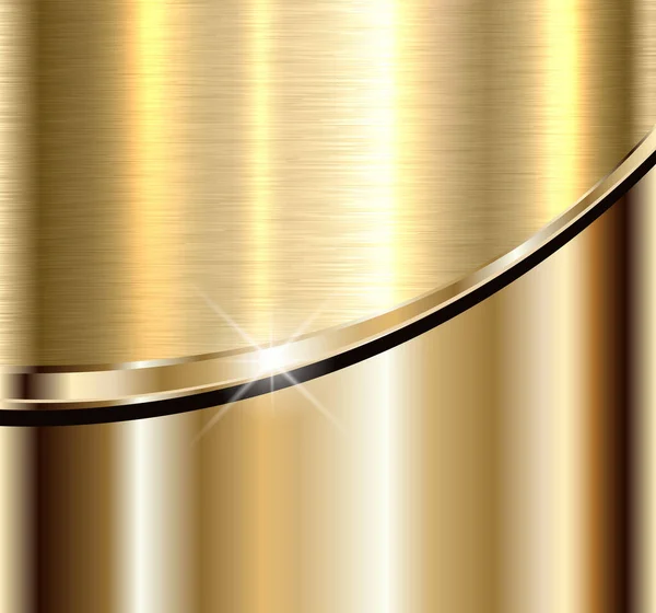 Elegant Guld Metall Bakgrundsstruktur Vektor Illustration — Stock vektor