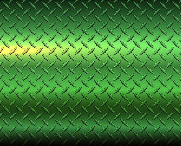 Metallic Green Diamond Steel Metal Sheet Texture Background Vector Illustration — Stock Vector