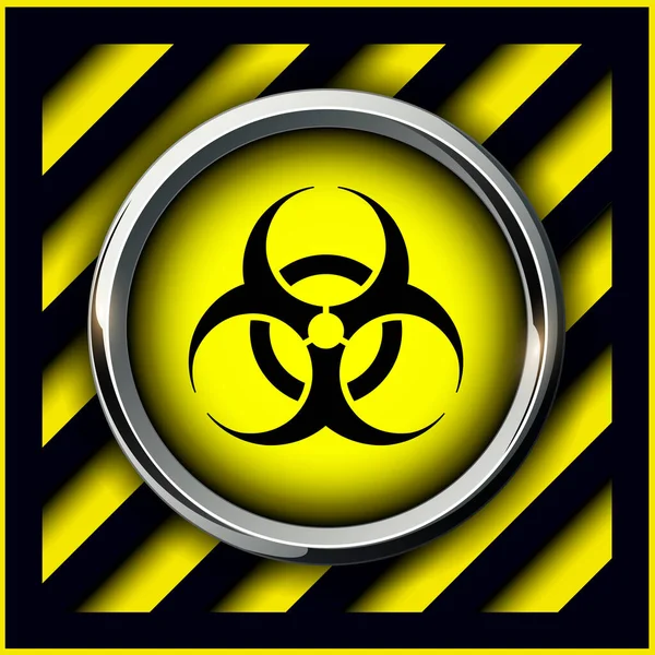 Biohazard Danger Sign Warning Vector Dangerous Symbol — Stock Vector