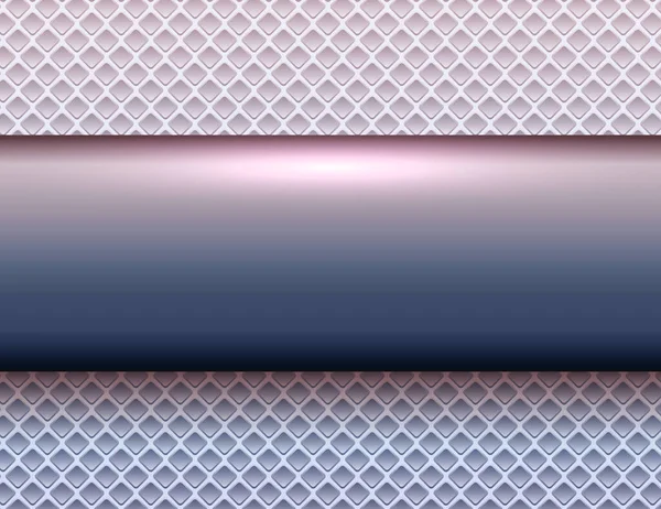 Fondo Metálico Azul Púrpura Pancarta Sobre Textura Perforada Ilustración Vectorial — Vector de stock
