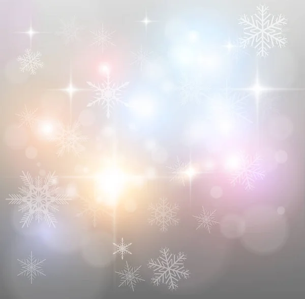 Fondo Navidad Con Copos Nieve Ilustración Del Vector Invierno — Archivo Imágenes Vectoriales