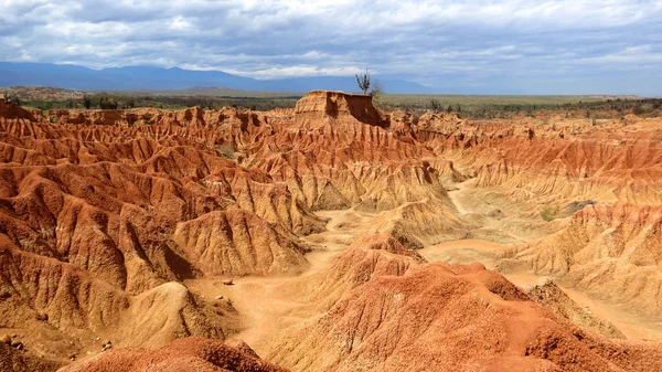 Червона Скеля Утворення Desierto Tatacoa Колумбії Стокове Зображення