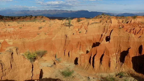 Czerwony Formacji Tatacoa Desierto Kolumbii — Zdjęcie stockowe