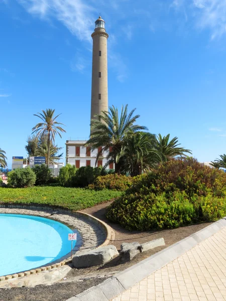 Blick auf den Leuchtturm in Maspalomas — Stockfoto