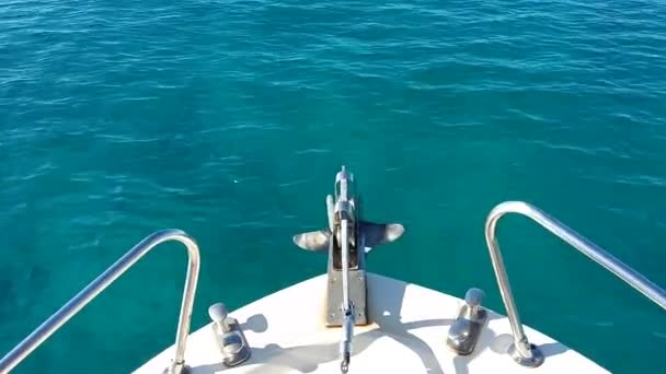 Yacht at day time in the sea — Stock Video