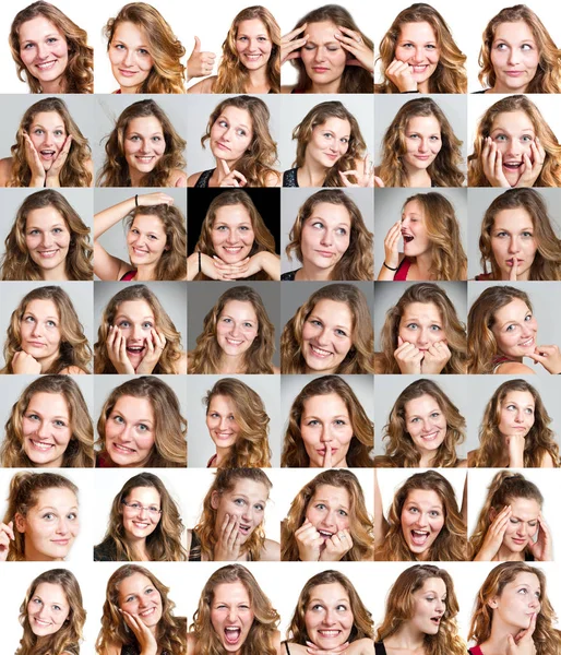Collage de mujer foto — Foto de Stock