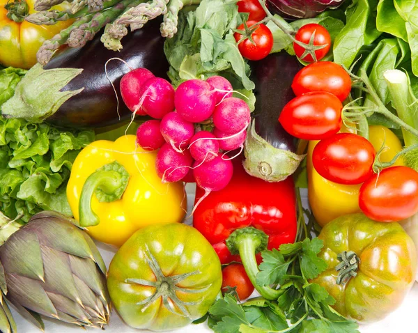 Fresh vegetables on white — Stock Photo, Image