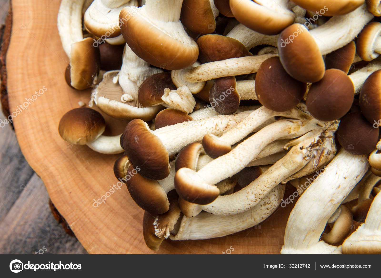 Chiodini mushrooms on wood table Stock Photo by ©lsantilli 132212742