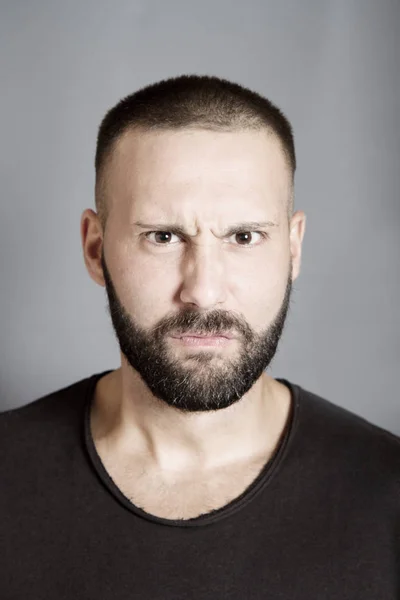 Portrait of Angry young man — Stock Photo, Image