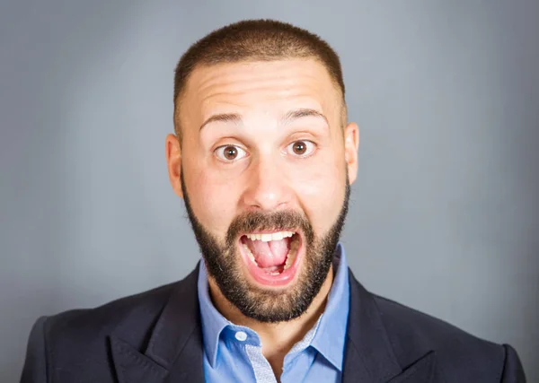 Portrait of surprised cool man — Stock Photo, Image