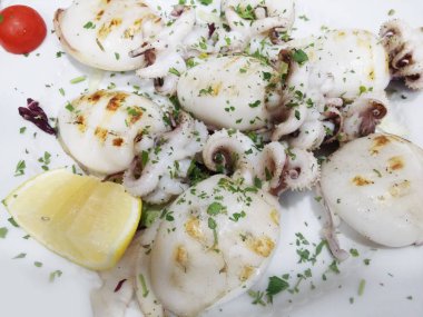 Izgara Squids tabak