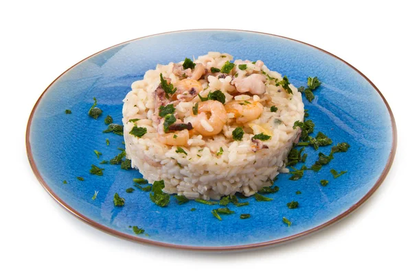 Delicious rice with seafood — Stock Photo, Image