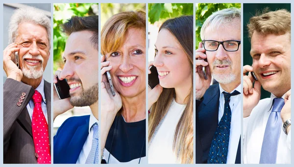 Gruppo di lavoro collage — Foto Stock