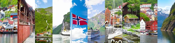 Kolaż zdjęć z Norwegii — Zdjęcie stockowe
