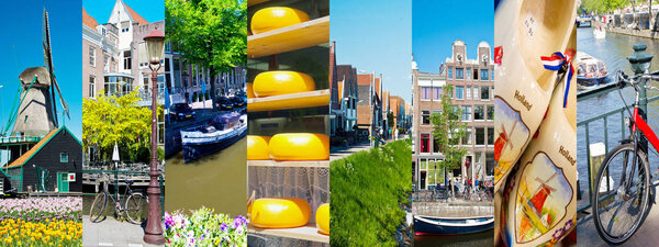 collage of photos of Amsterdam