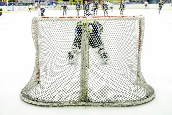 Gardien de hockey sur glace — Photo