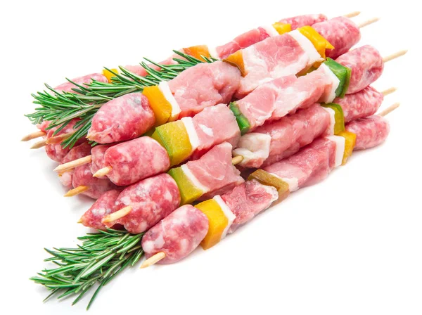 Kött spett med rosmarin — Stockfoto