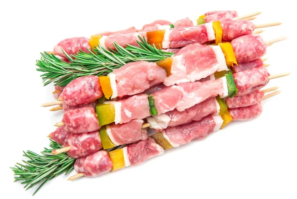 Kött spett med rosmarin — Stockfoto