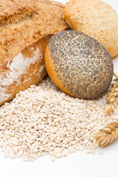 Healthy multi grain bread on white — Stock Photo, Image