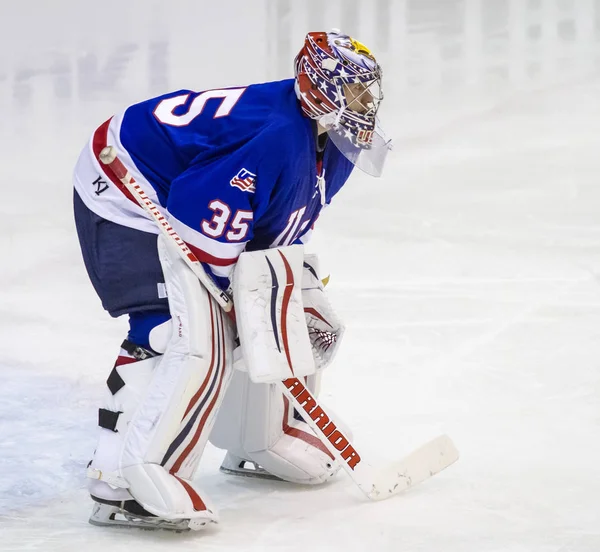 Jogo entre a Itália e EUA Hockey Team — Fotografia de Stock