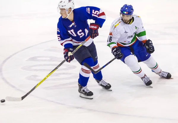 Partita tra Italia e USA Hockey Team — Foto Stock