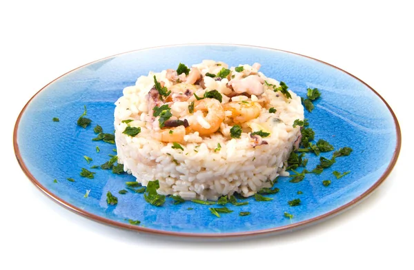 Delicious rice with seafood — Stock Photo, Image