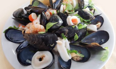 taze deniz ürünleri salatası 