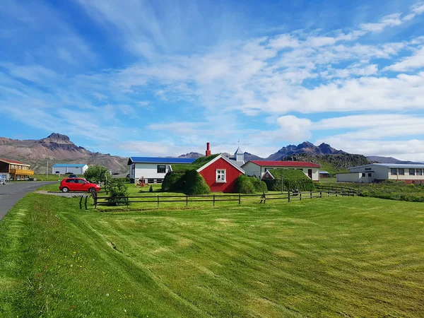 Typical small houses in Iceland Stock Photo