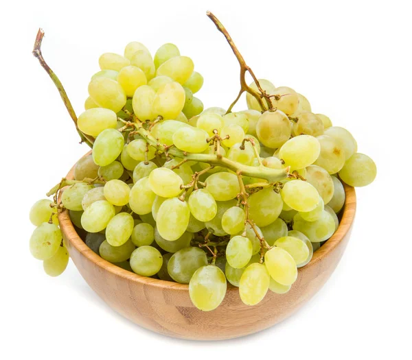Bando de uvas brancas sobre fundo branco — Fotografia de Stock