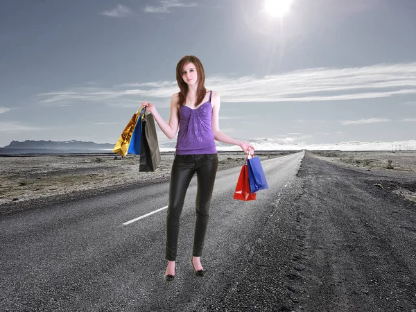 Shopping on the road — Stock Photo, Image