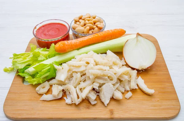 Trippa com ingredientes vegetais — Fotografia de Stock