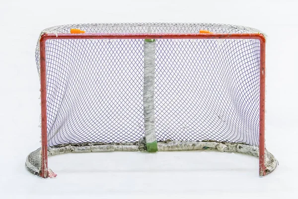Empty Ice Hockey Net — Stock Photo, Image