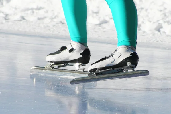 Patinaje Velocidad Sobre Hielo — Foto de Stock