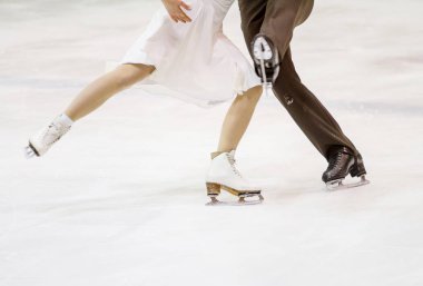 Milan - Aralık 16: Anna Cappellini ve Luca Lanotte Agor Buz Sarayı İtalyan şampiyonasında 2018 sırasında ilk dans iki sonra Milano'da Aralık, 2017 üzerinde yer