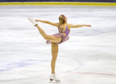 Milan - Aralık 16: Carolina Kostnerduring İtalyan Şampiyonası 2018 yılında Agor Buz Sarayı, Aralık, 2017, tek kadın için kazanan Milano