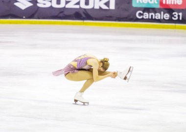 Milan - Aralık 16: Carolina Kostnerduring İtalyan Şampiyonası 2018 yılında Agor Buz Sarayı, Aralık, 2017, tek kadın için kazanan Milano