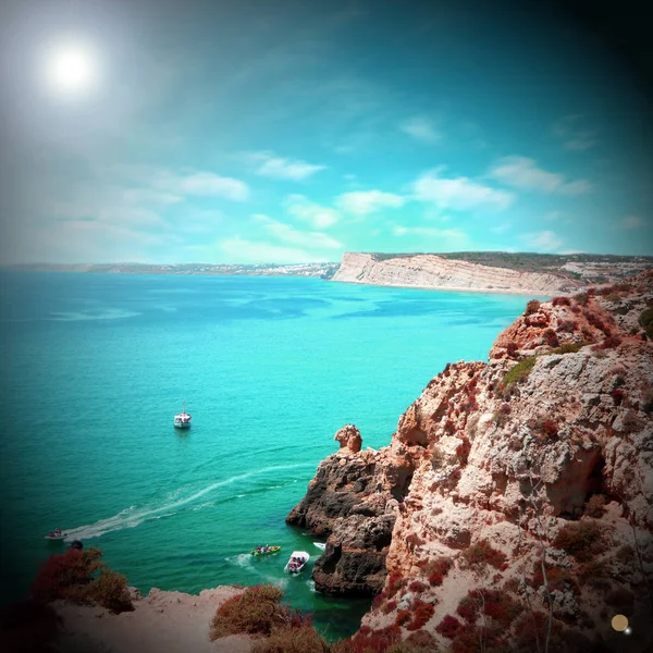 Gyönyörű kilátás nyílik a táj Algarve — Stock Fotó