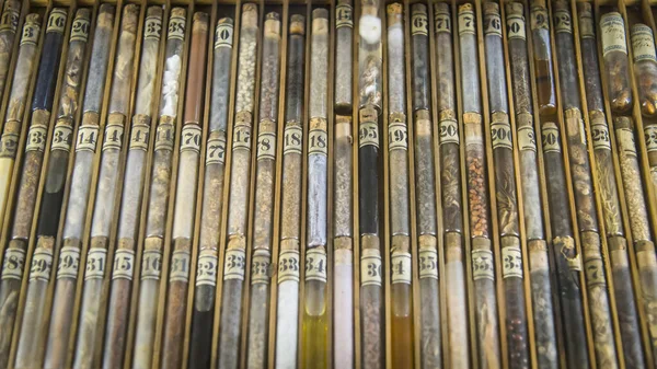 Magic Potion Ingredients Glass Tubes — Stock Photo, Image