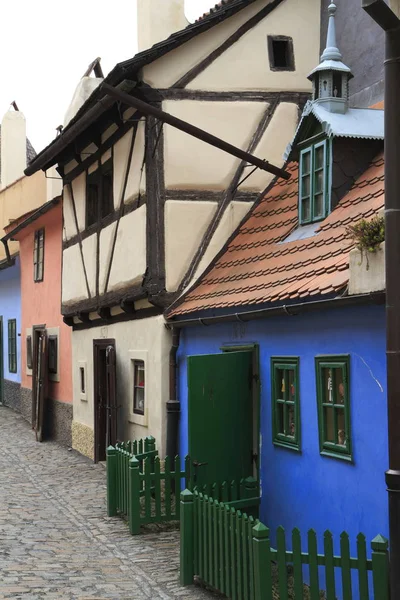 Golden lane, Pražský hrad, Česká republika — Stock fotografie