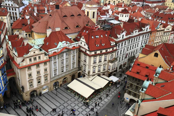 Aerial view of old Town Square, Czech Republic — Stock Photo, Image