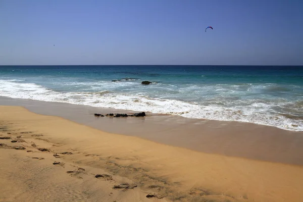 Vyhlídku El Cotillo beach na ostrově Fuerteventura, Kanárské ostrovy — Stock fotografie