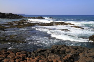 Doğal görünümü Fuerteventura, Kanarya Adaları plajda El Cotillo