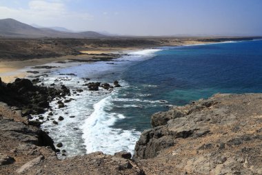 Doğal görünümü Fuerteventura, Kanarya Adaları plajda El Cotillo