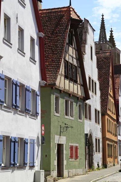 Beautiful streets in Rothenburg ob der Tauber — Stock Photo, Image