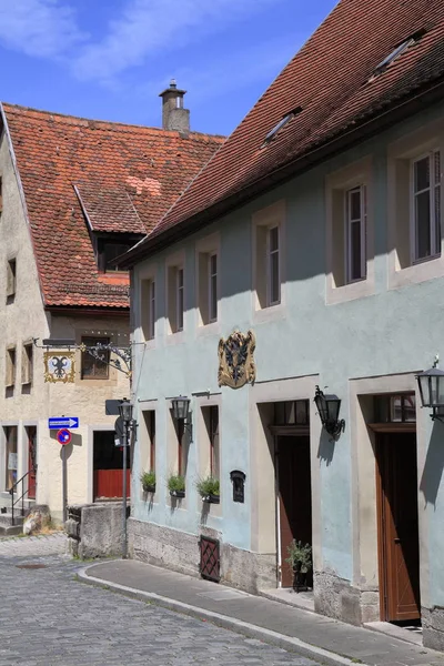 Beautiful streets in Rothenburg ob der Tauber — Stock fotografie