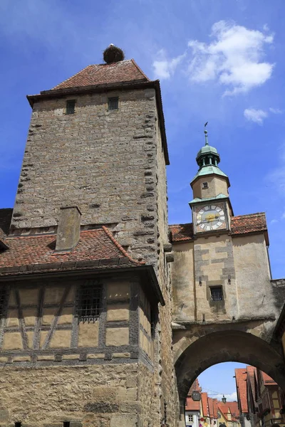 Marcus Tower in Rothenburg ob der Tauber — Stock Photo, Image