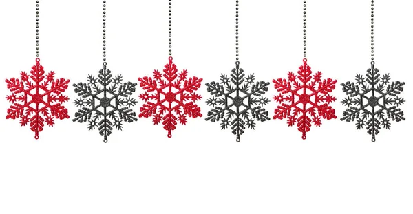 Christmas snowflakes on white — Stock Photo, Image